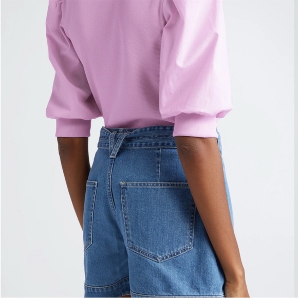 Veronica Beard Coralee Puff Sleeve Button-Front Top, excellent condition - Picture 2 of 7